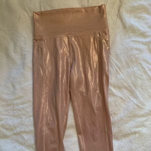 Shiny peach kids leggings great condition